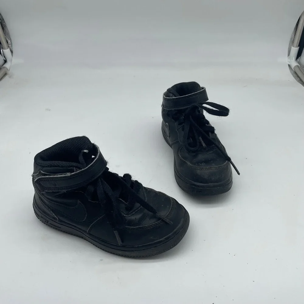 Nike Air Force 1 Mid Toddler Shoes Black 314197-004 Size 9C Mid Top Sneakers